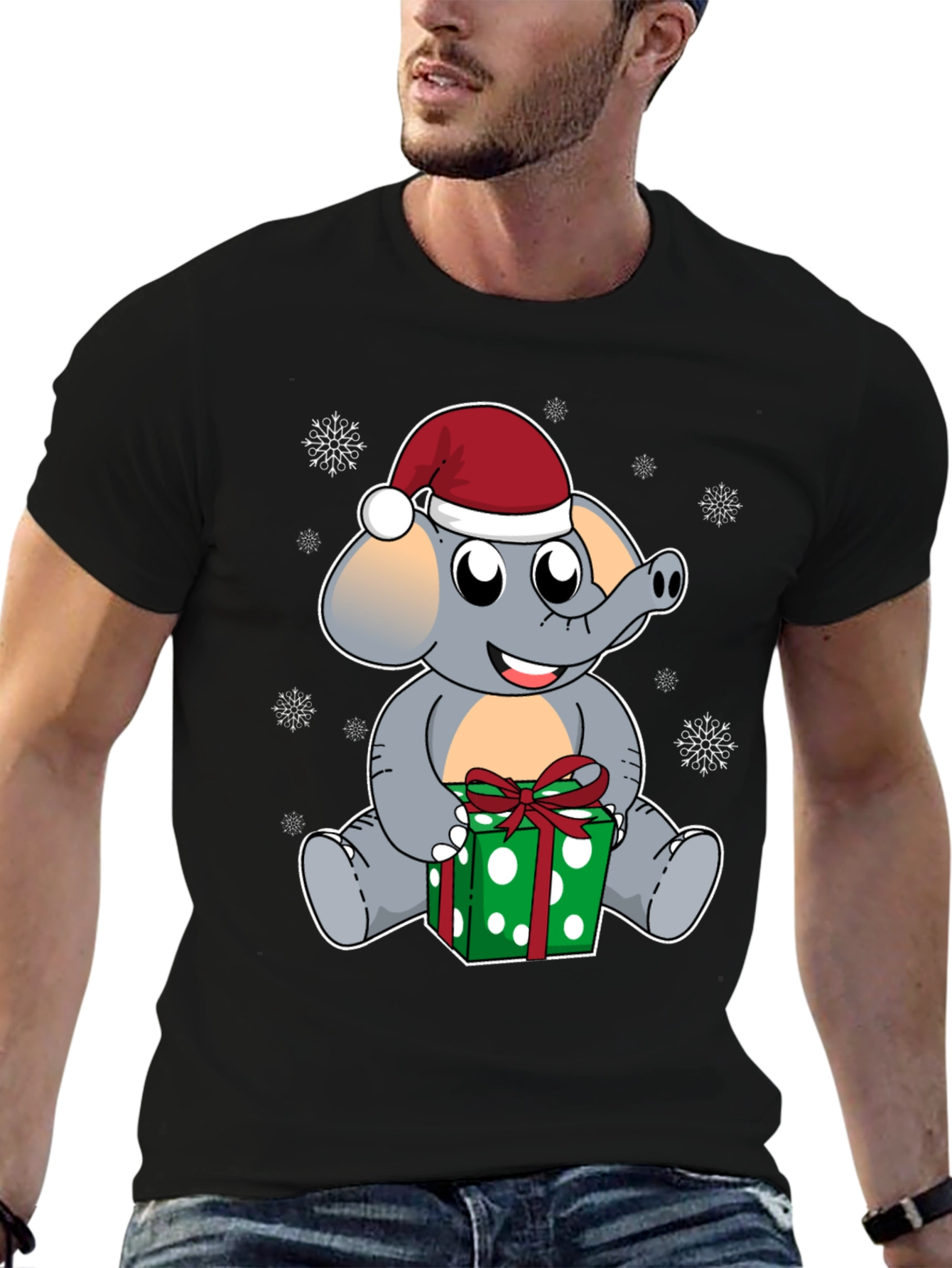 Holiday Elephant Graphic Tee