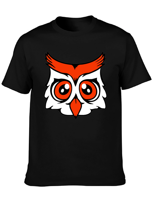 Owl Graphic Tee - Black Cotton Blend