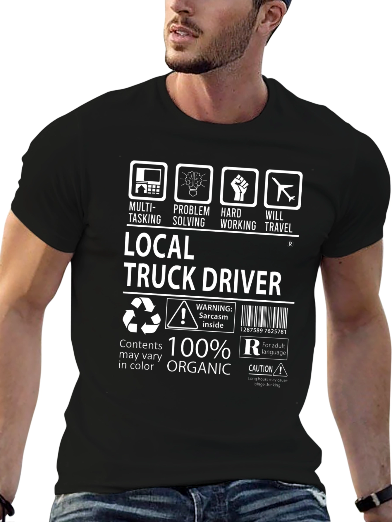 Local Truck Driver 100% Organic Graphic Tee