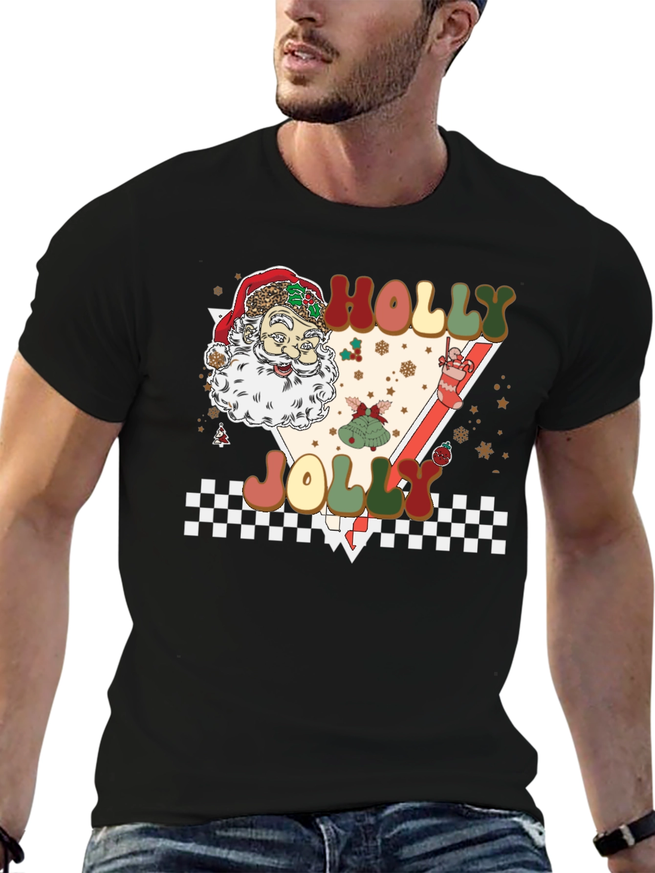 Holly Jolly Christmas Santa T-Shirt
