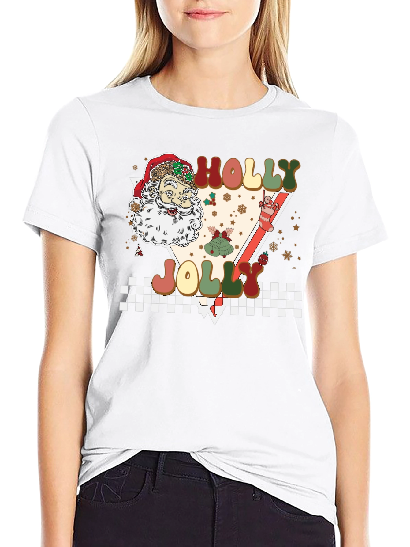 Holly Jolly Christmas Santa T-Shirt