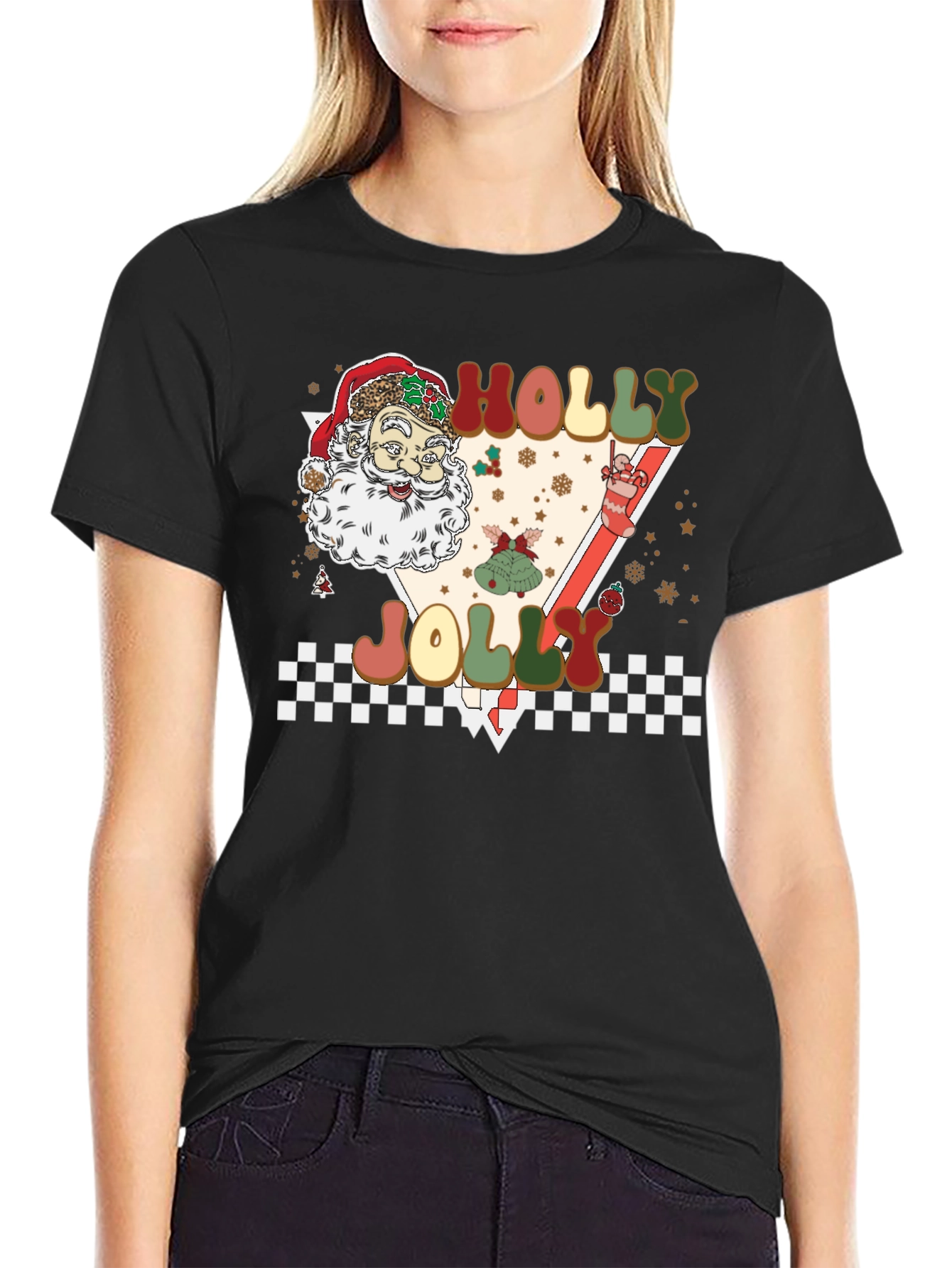 Holly Jolly Christmas Santa T-Shirt