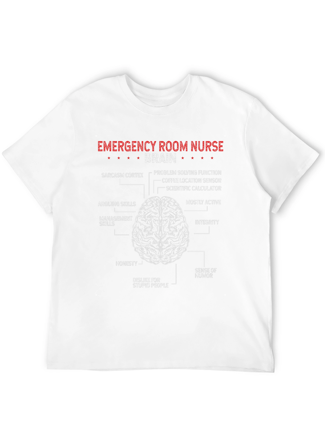 Emergency Room Nurse Brain T-Shirt - Black