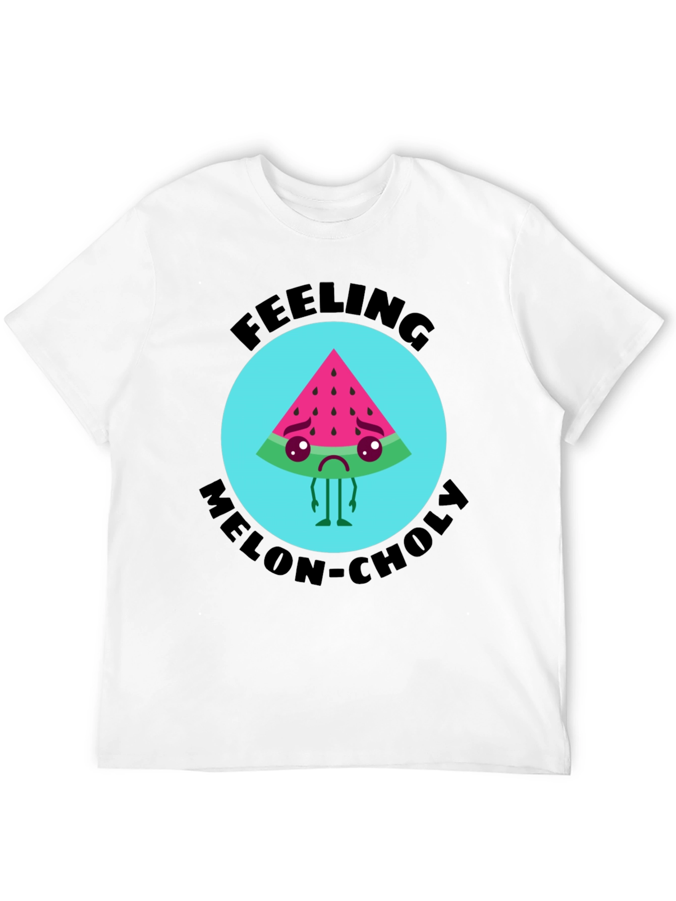 Melon-choly Graphic Tee - Sad Watermelon T-Shirt