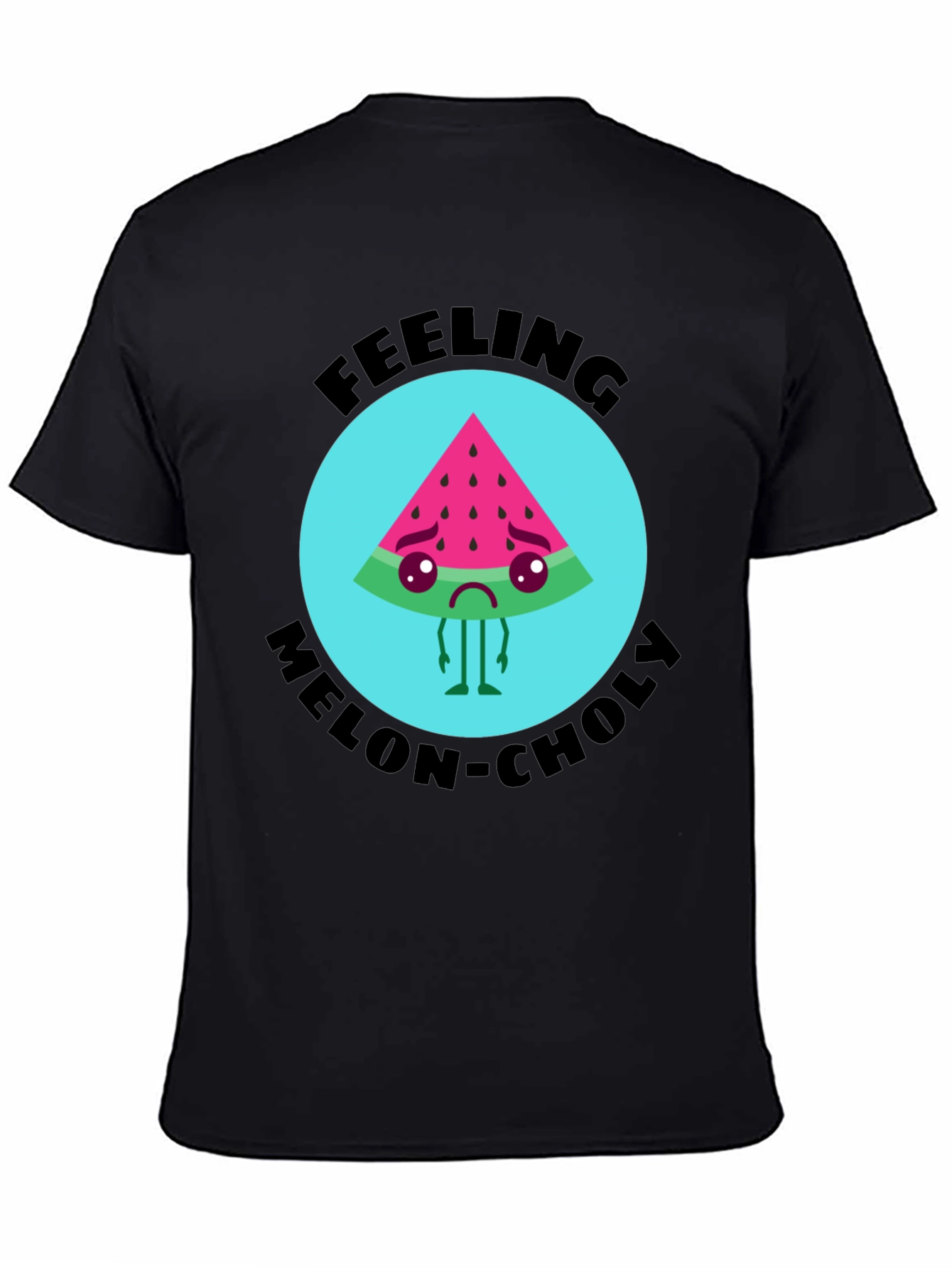 Melon-choly Graphic Tee - Sad Watermelon T-Shirt