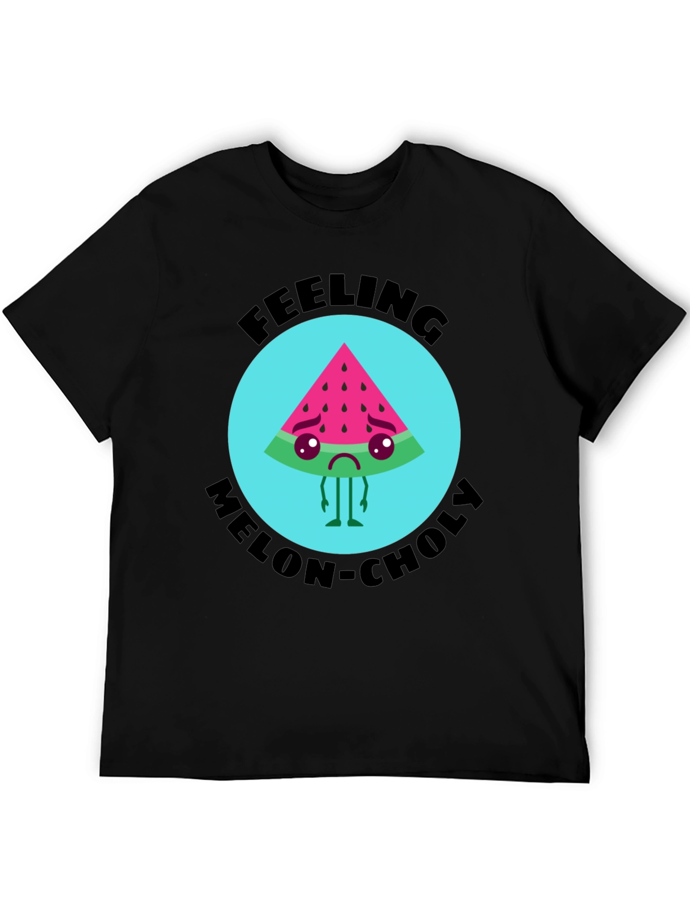Melon-choly Graphic Tee - Sad Watermelon T-Shirt