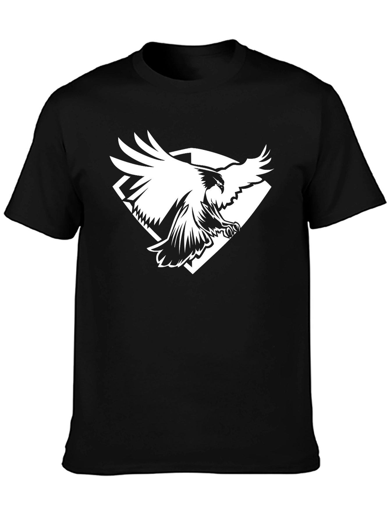 Eagle Diamond Graphic Tee - Black Cotton Blend