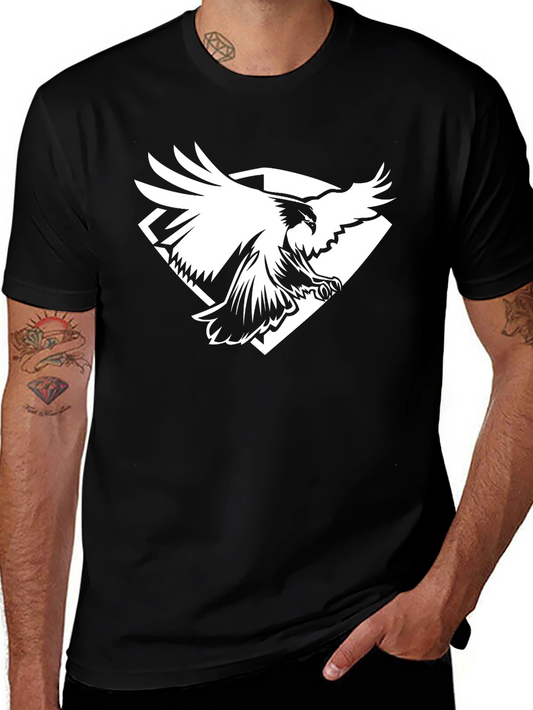 Eagle Diamond Graphic Tee - Black Cotton Blend