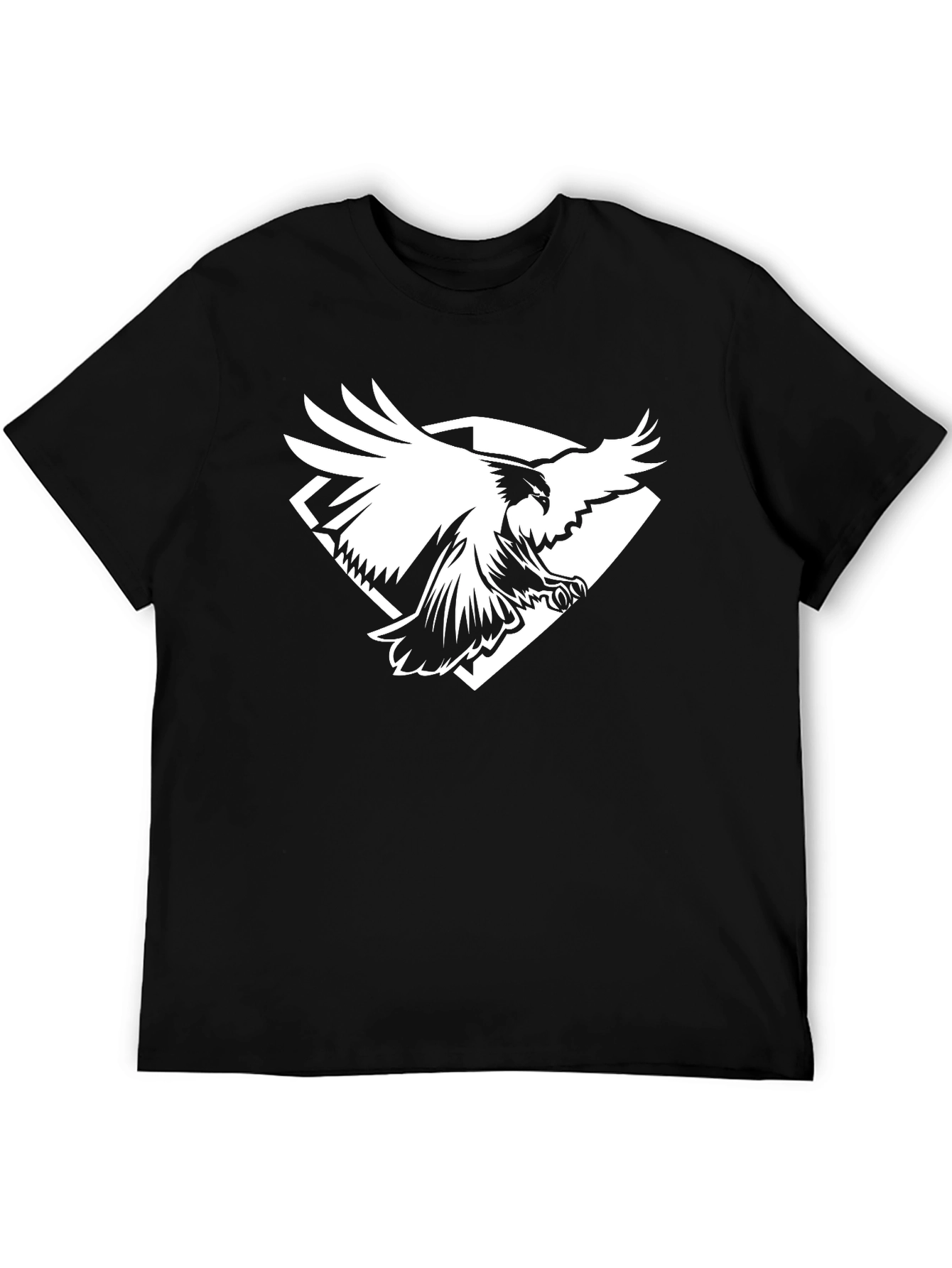 Eagle Diamond Graphic Tee - Black Cotton Blend