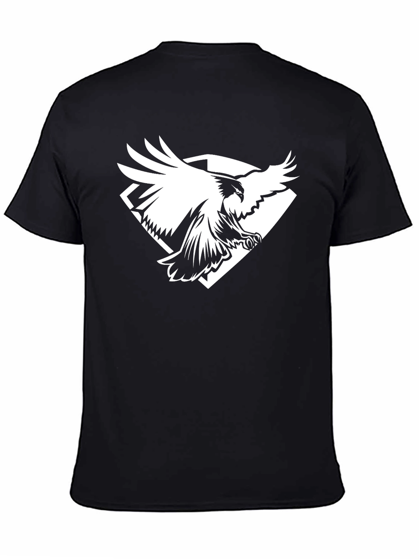 Eagle Diamond Graphic Tee - Black Cotton Blend