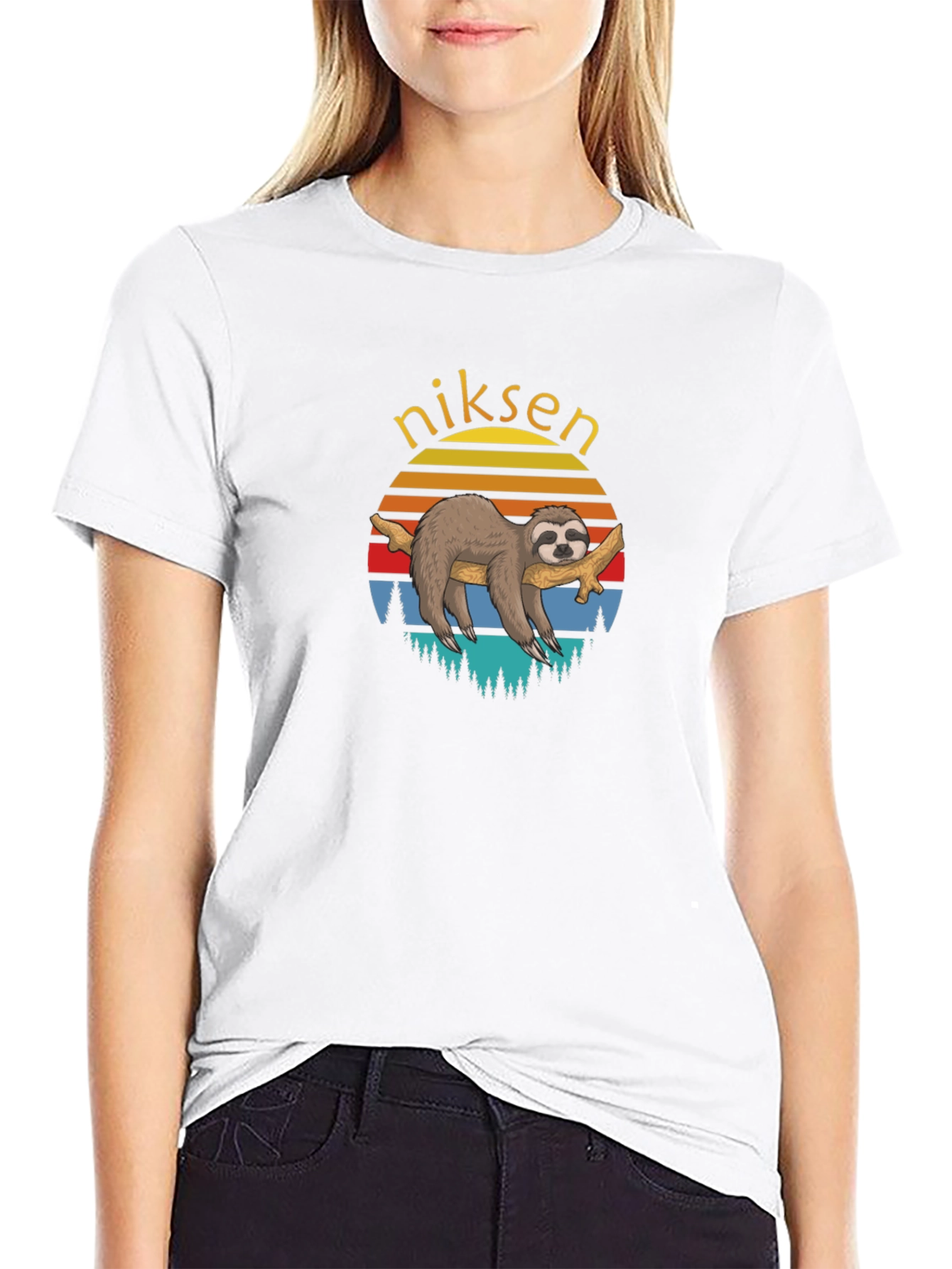 Sloth Sunset Tee - Niksen Shirt