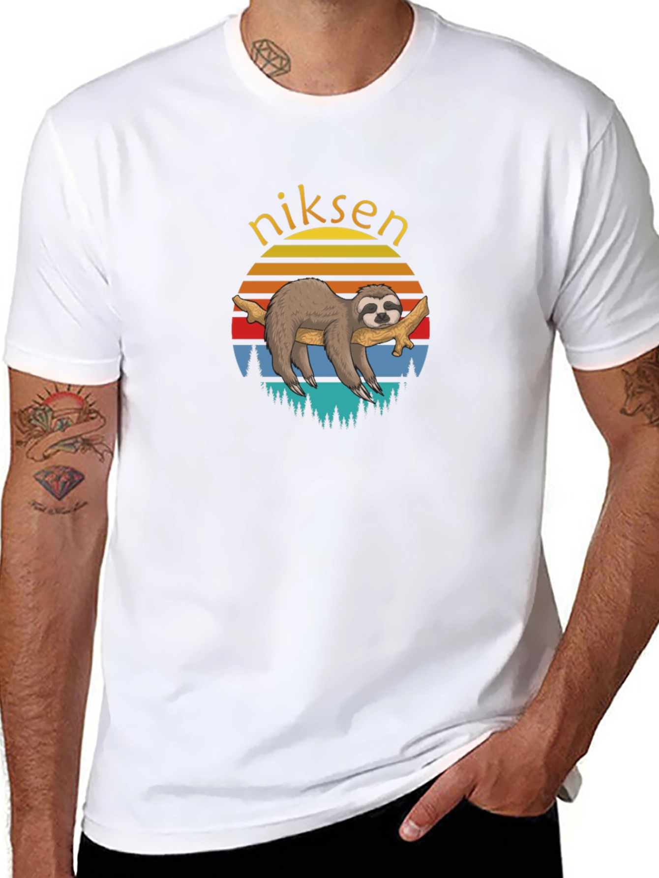 Sloth Sunset Tee - Niksen Shirt