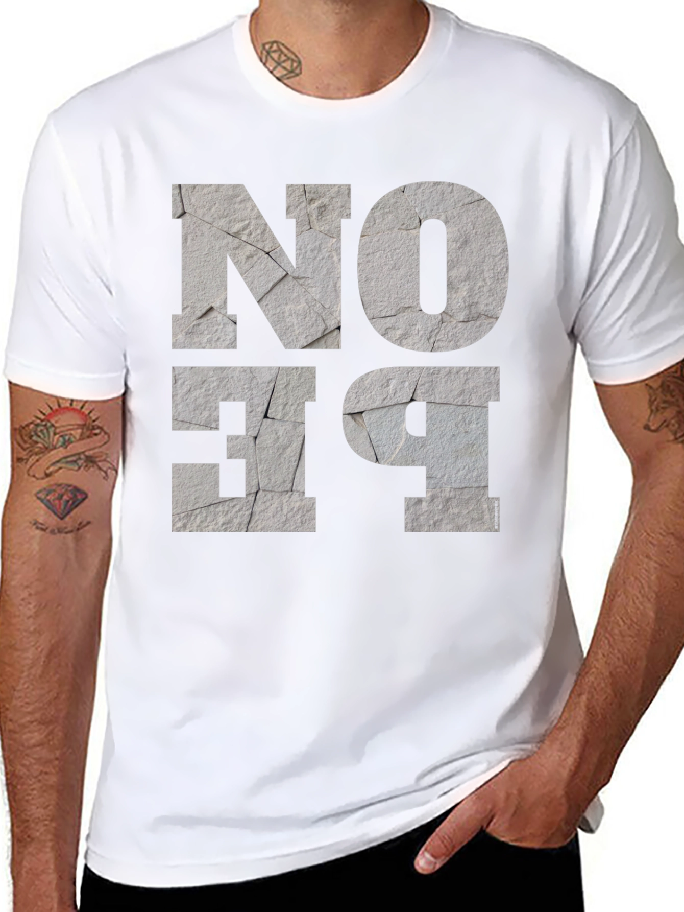 No Be T-Shirt Graphic Print Tee for Men