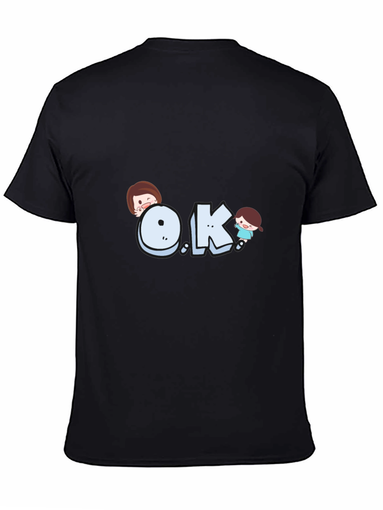 Cartoon OK Graphic T-Shirt