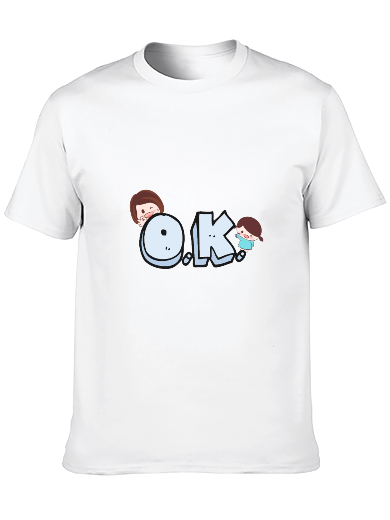 Cartoon OK Graphic T-Shirt