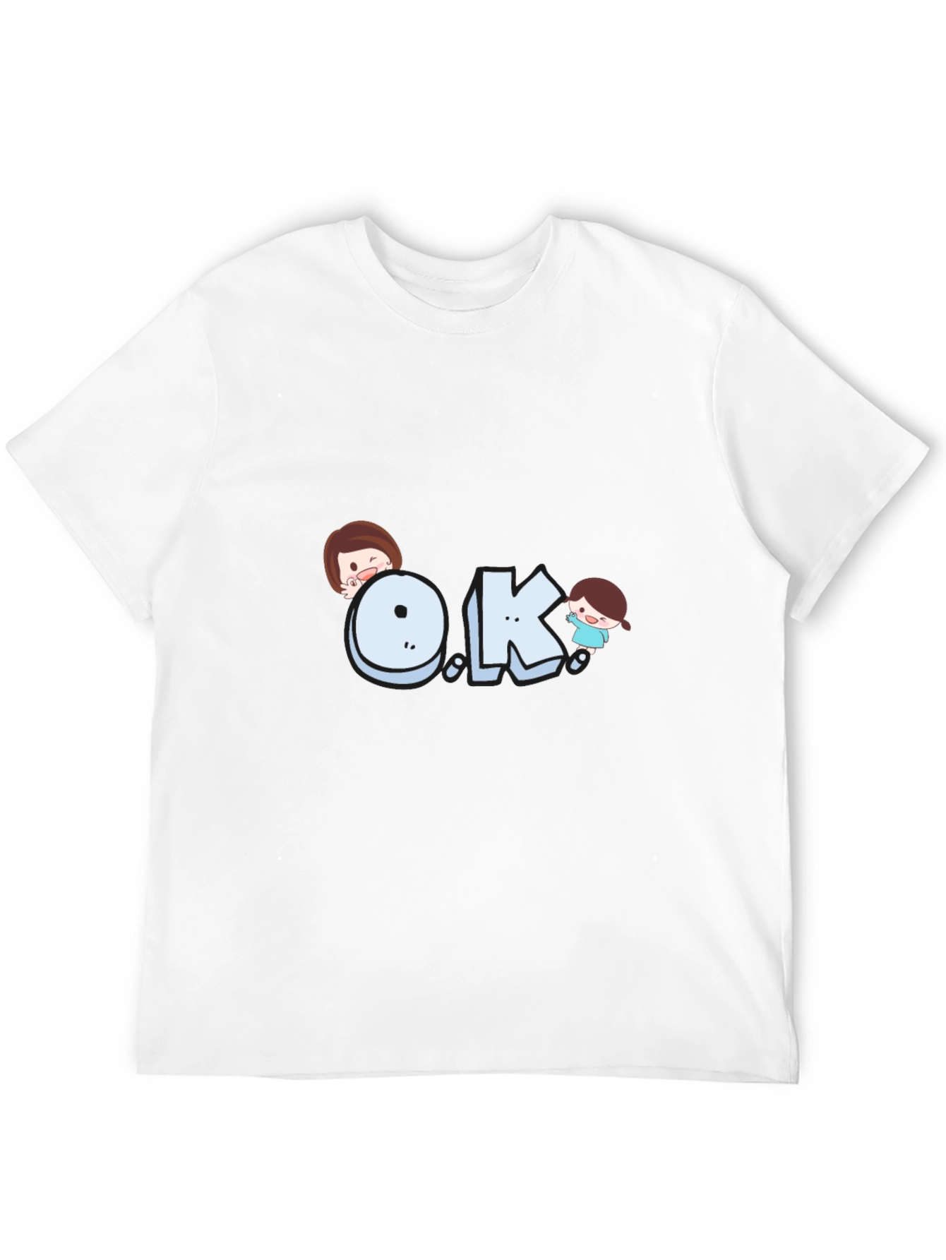 Cartoon OK Graphic T-Shirt