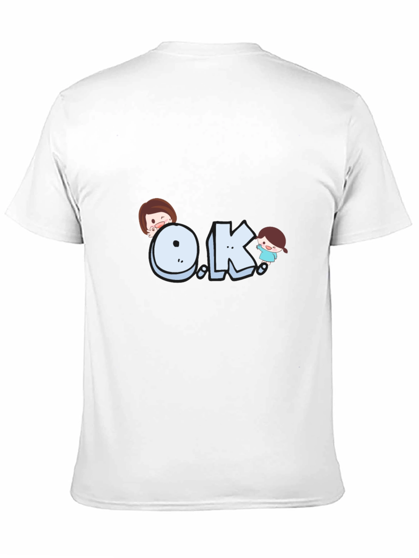 Cartoon OK Graphic T-Shirt