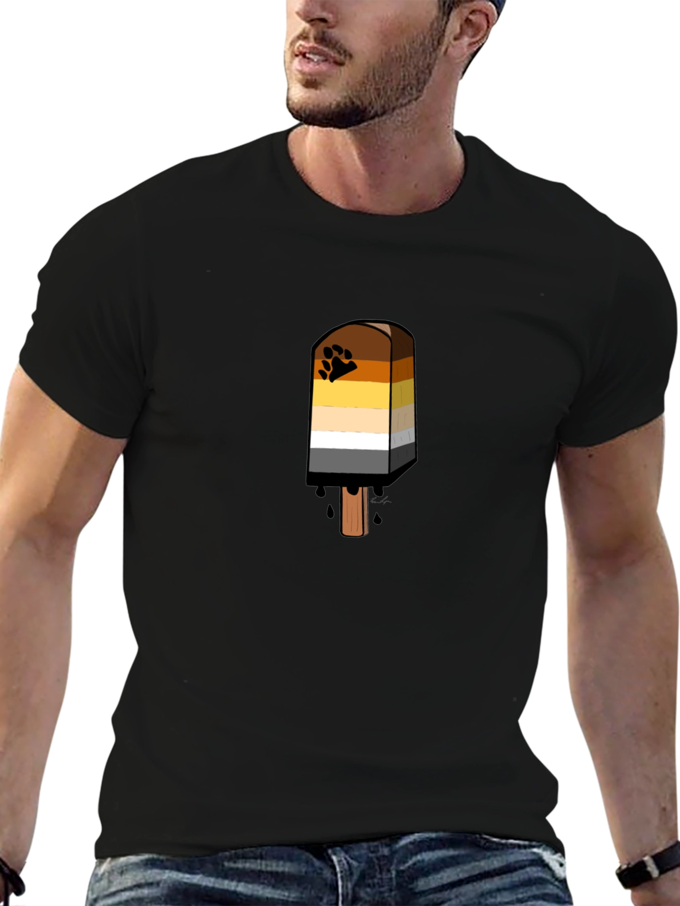 Bear Pride Flag Popsicle T-Shirt - LGBTQ+ Apparel