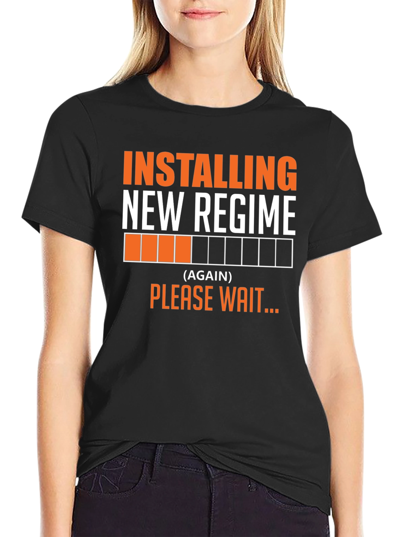 Installing New Regime Funny Slogan T-Shirt