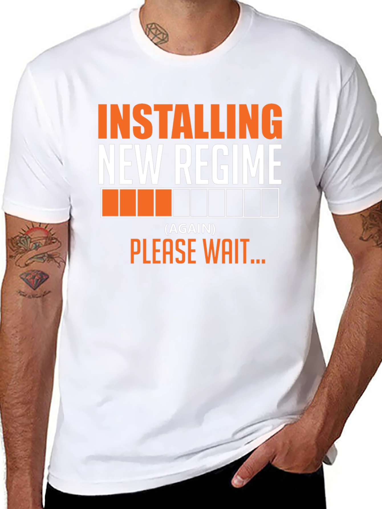 Installing New Regime Funny Slogan T-Shirt