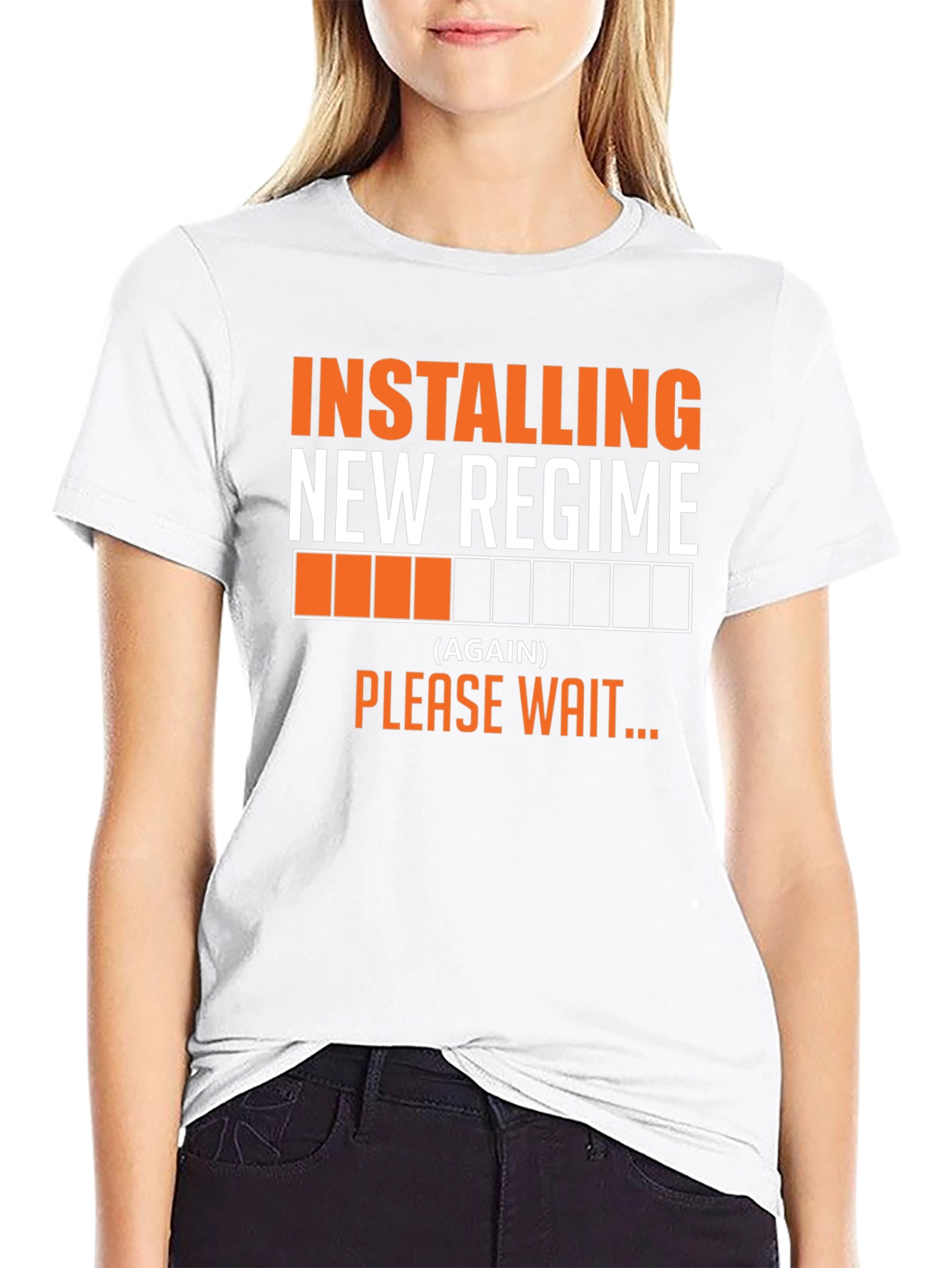 Installing New Regime Funny Slogan T-Shirt