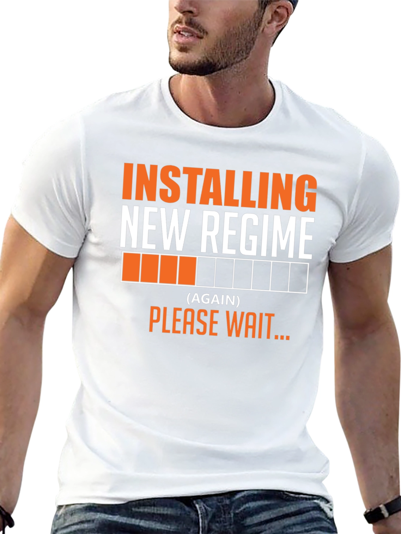 Installing New Regime Funny Slogan T-Shirt