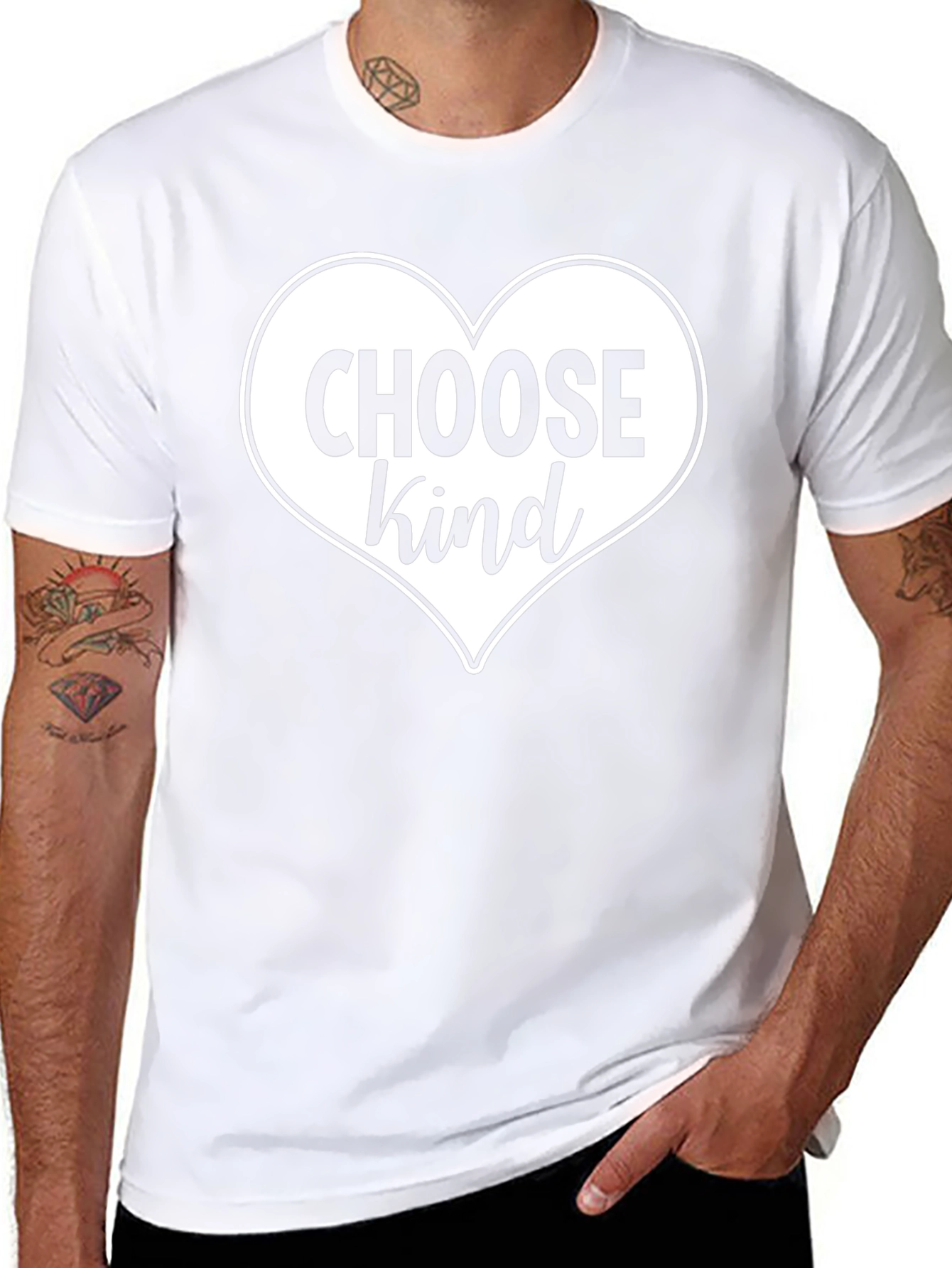 Choose Kind Heart Graphic Tee - Soft Cotton Blend