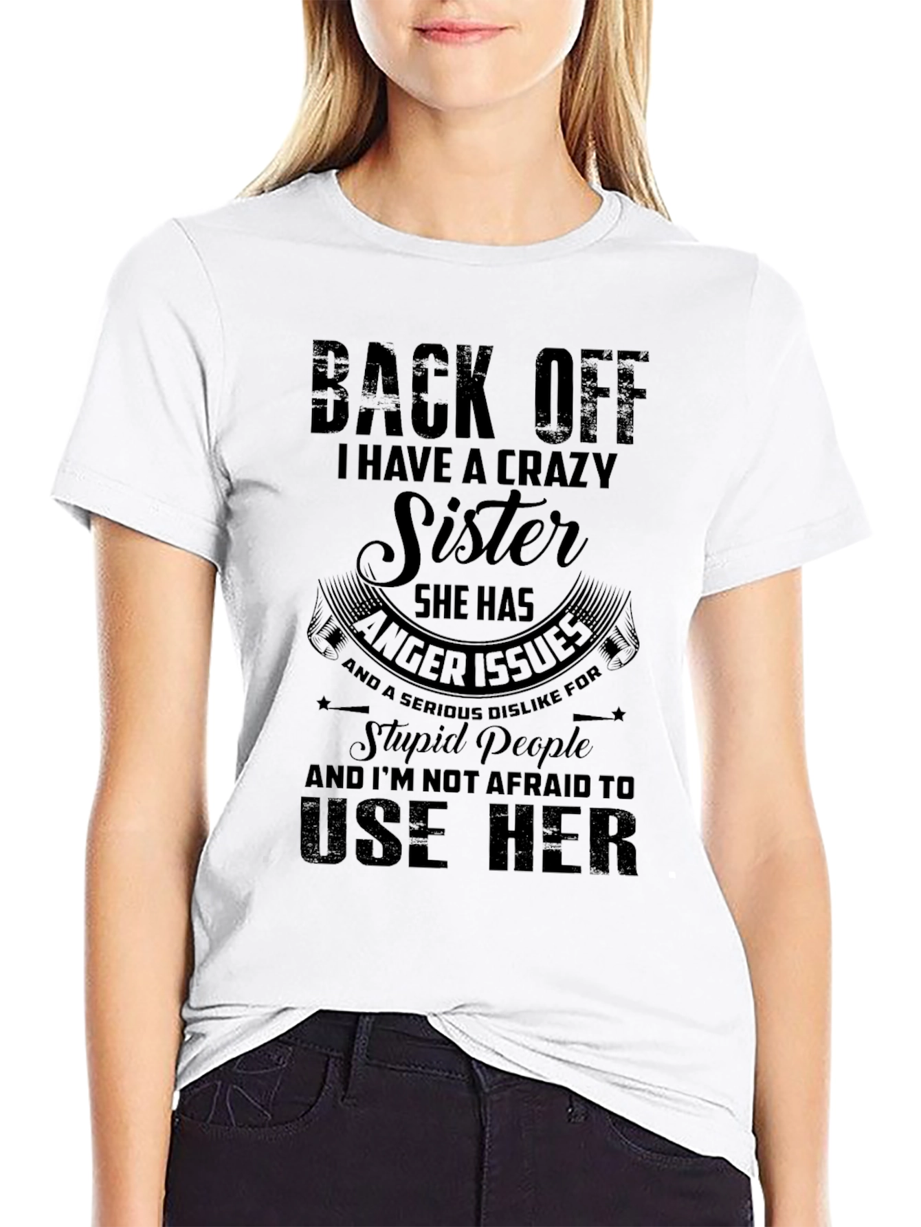 Crazy Sister Mens Tee - Back Off T-Shirt