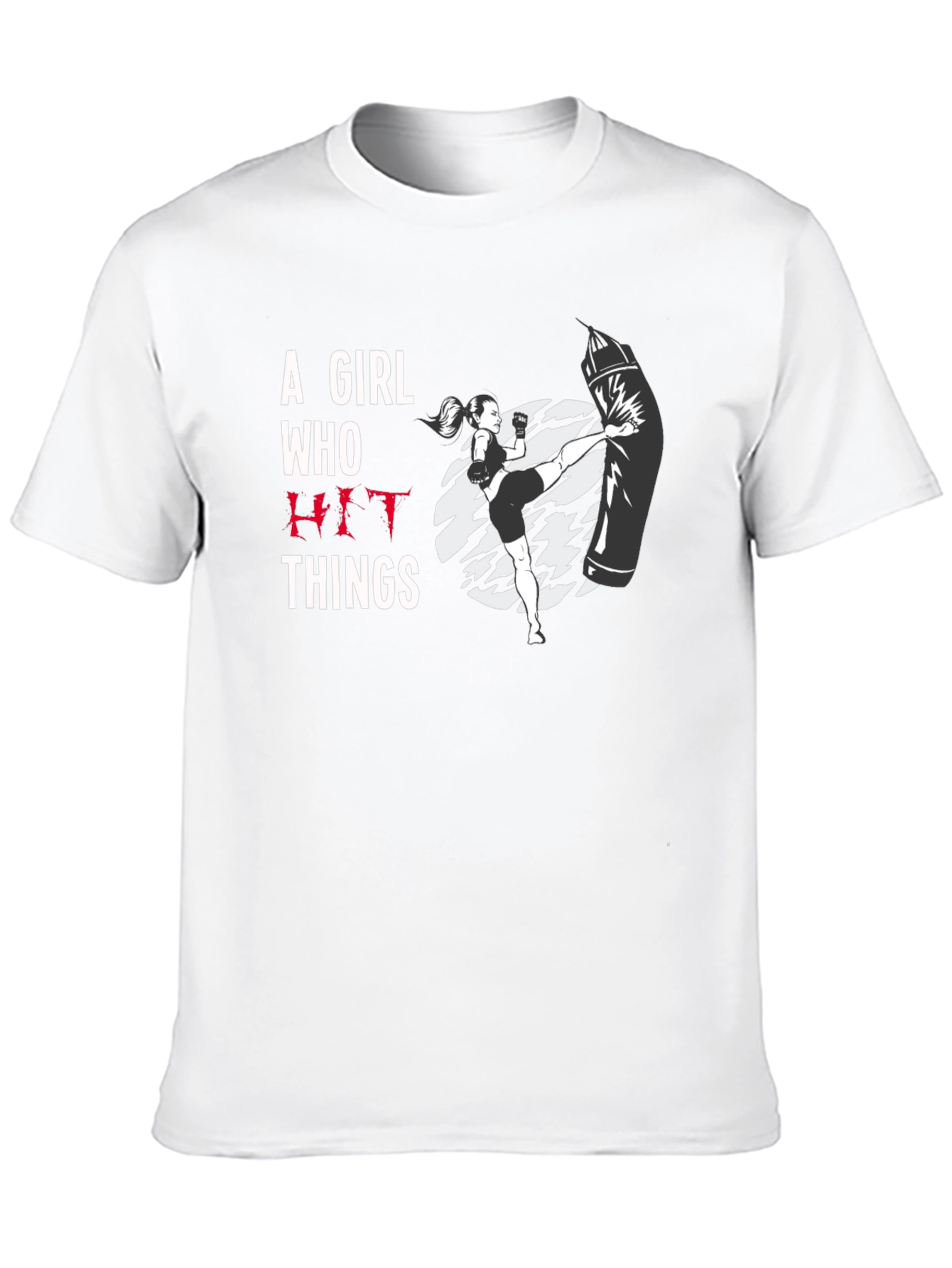 A Girl Who Hit Things T-Shirt - Black