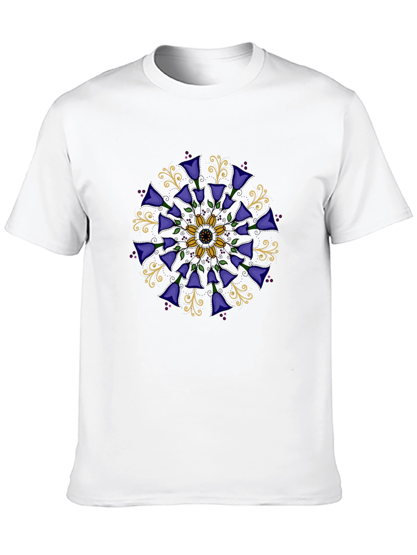 Floral Mandala Graphic Tee - Black