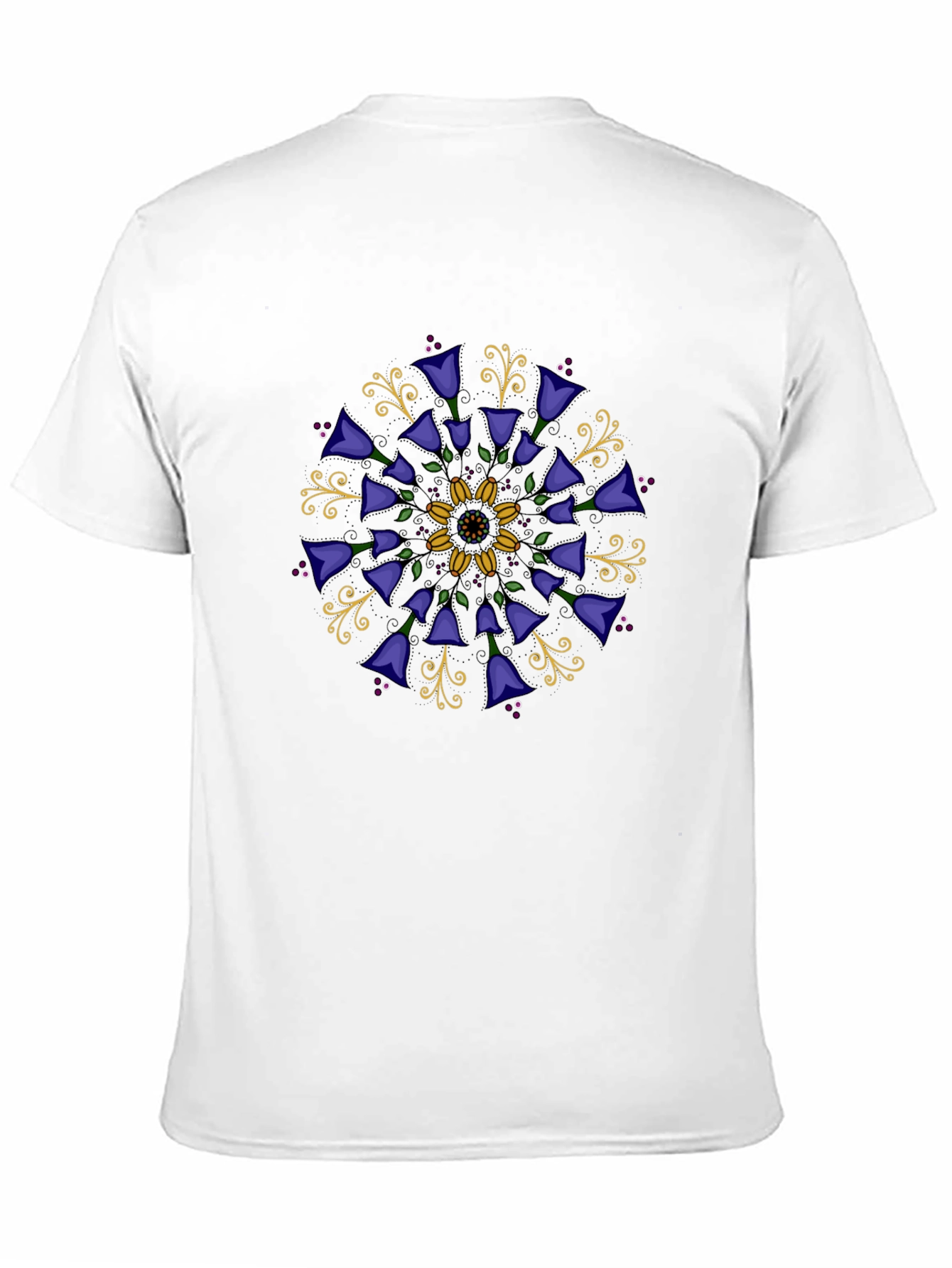Floral Mandala Graphic Tee - Black