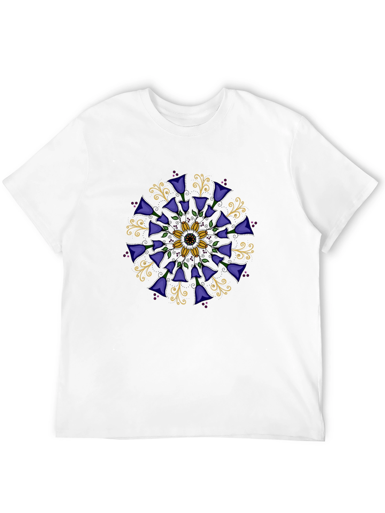 Floral Mandala Graphic Tee - Black