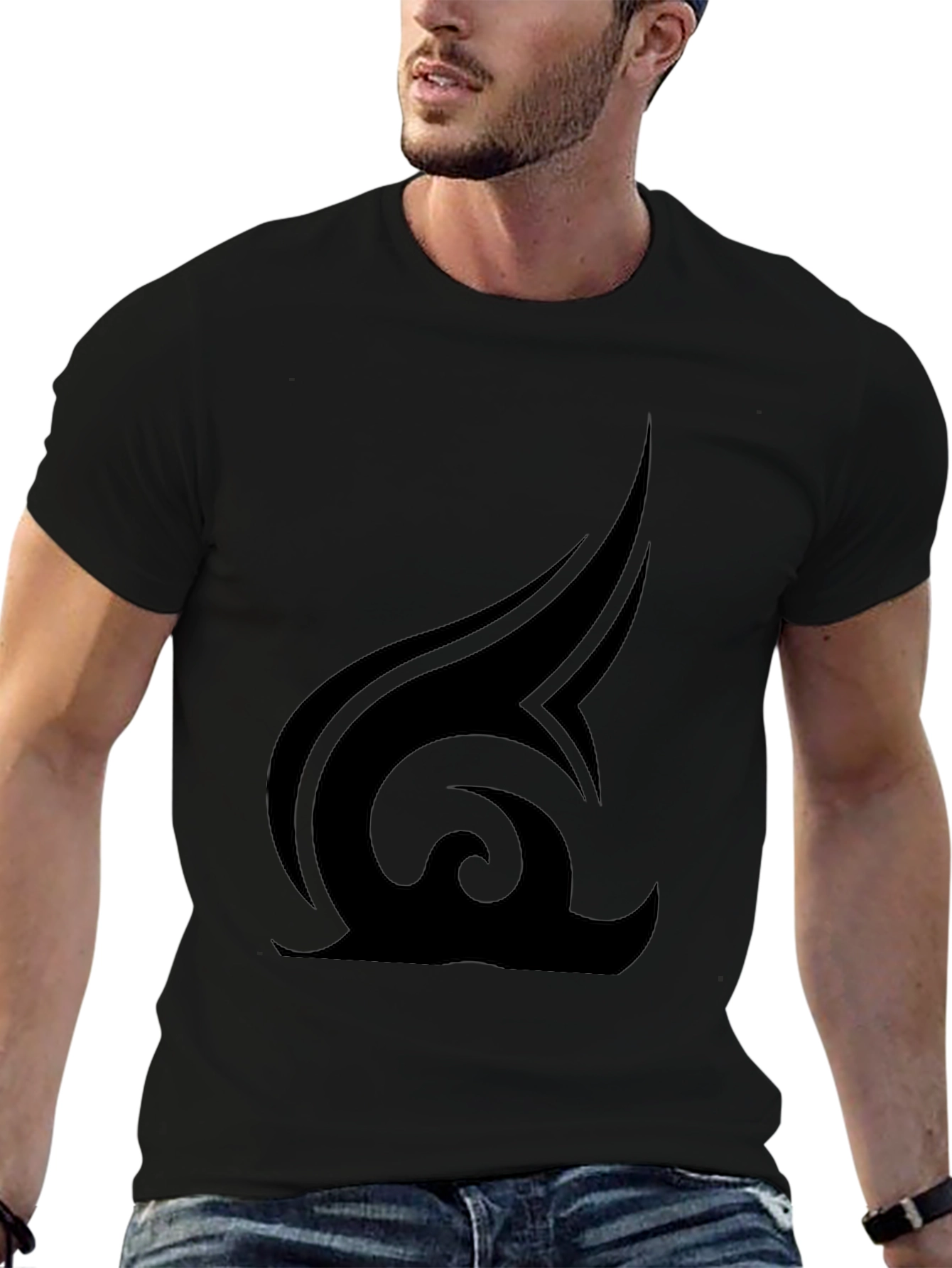 Tribal Graphic Black T-Shirt - Modern Style