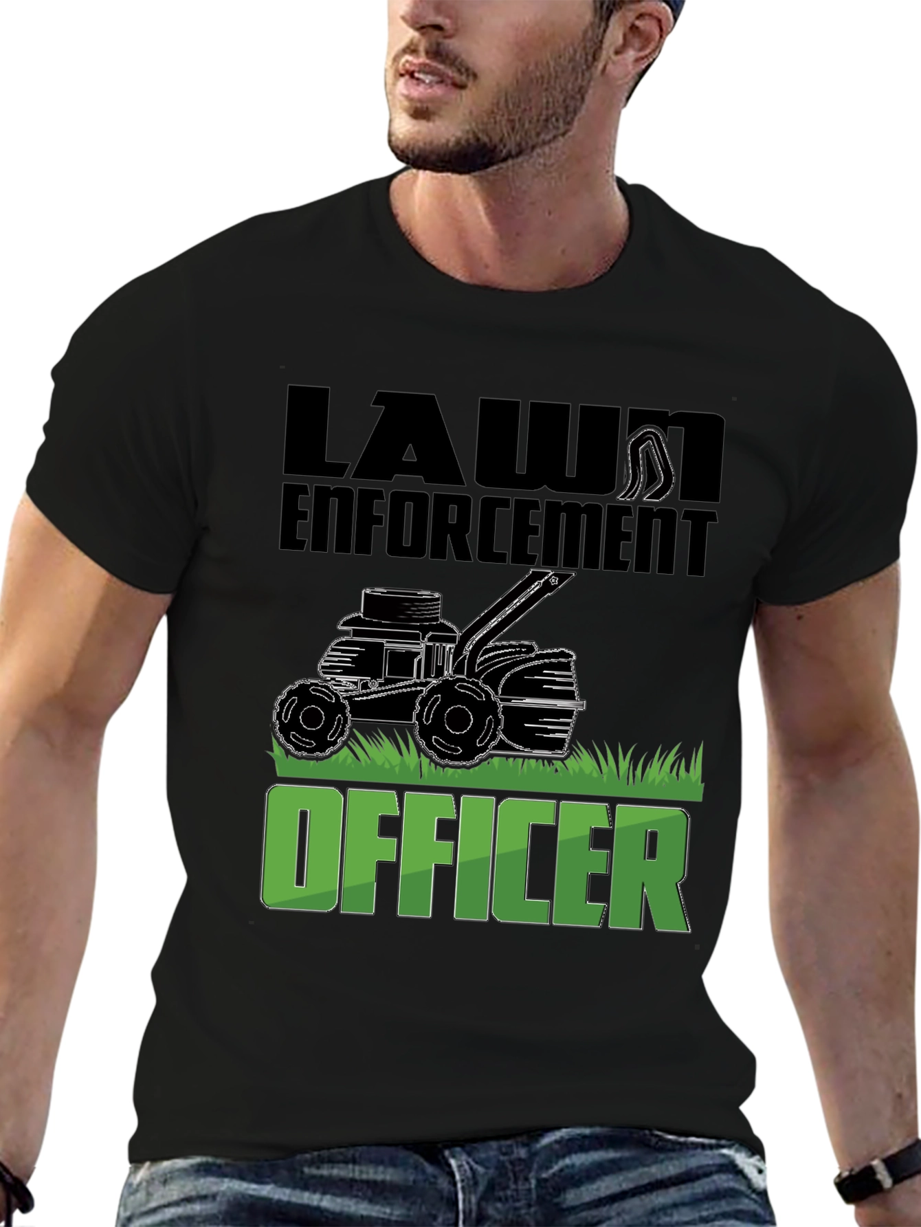 Lawn Enforcement Officer Graphic T-Shirt