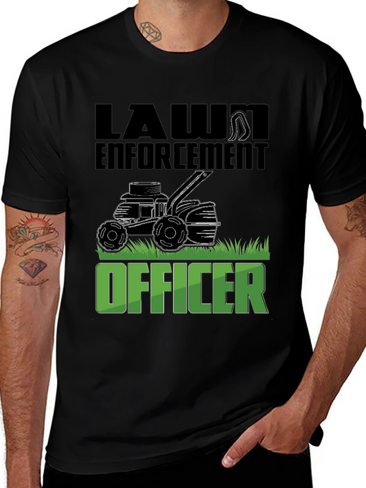 Lawn Enforcement Officer Graphic T-Shirt