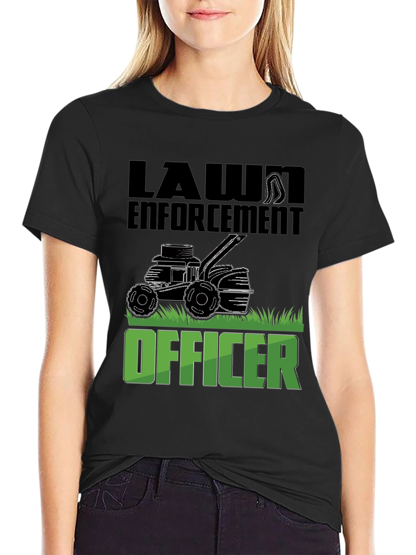 Lawn Enforcement Officer Graphic T-Shirt