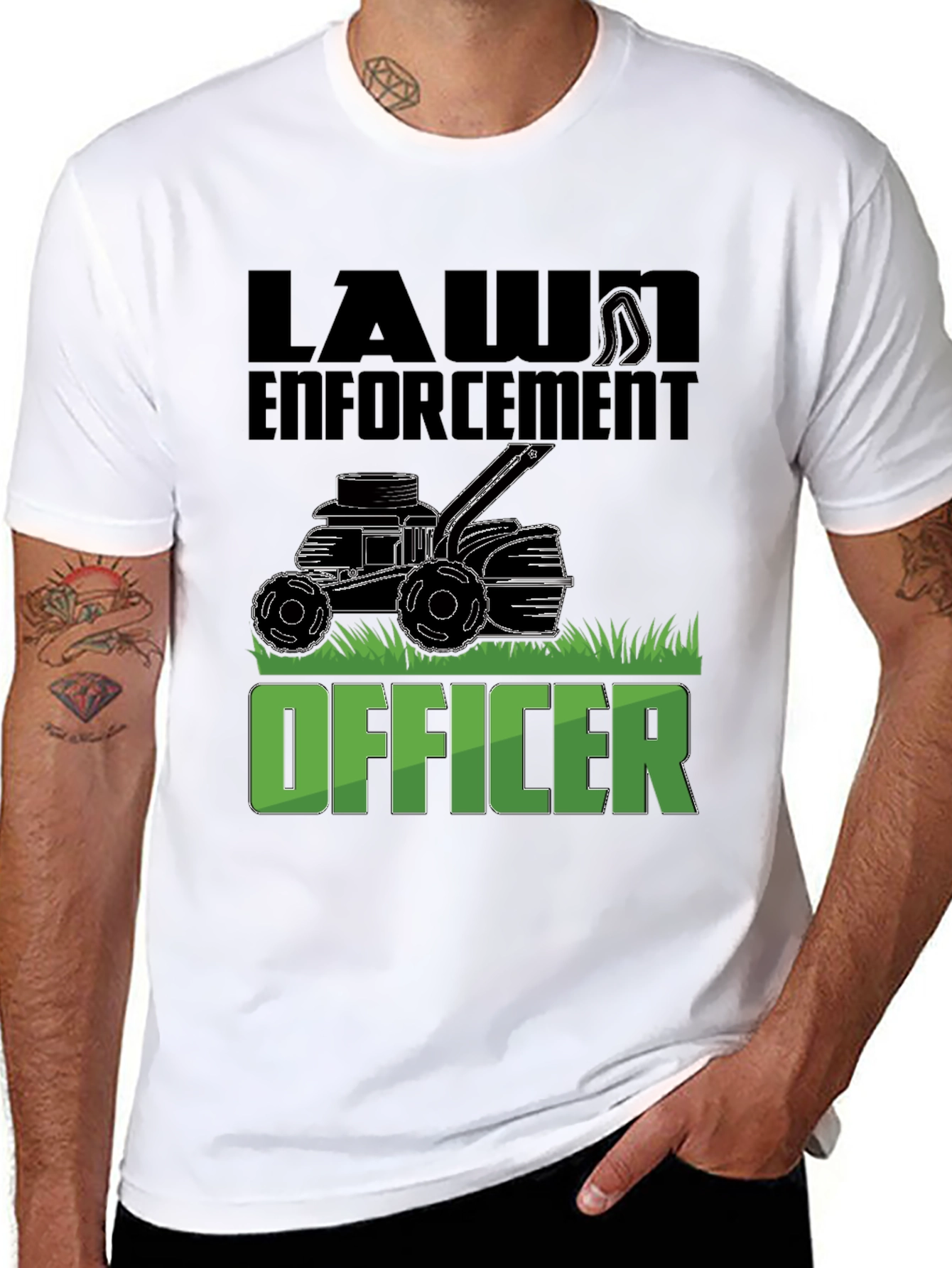 Lawn Enforcement Officer Graphic T-Shirt