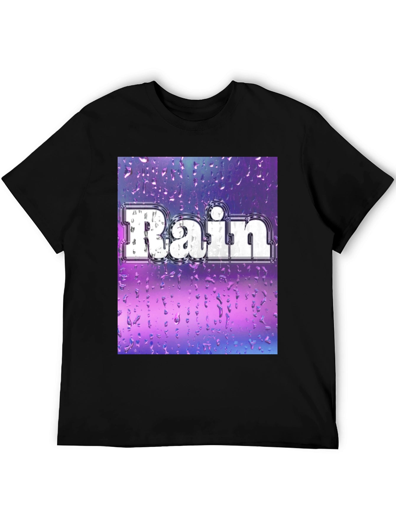 Rain Graphic Tee - Stylish Weather Design