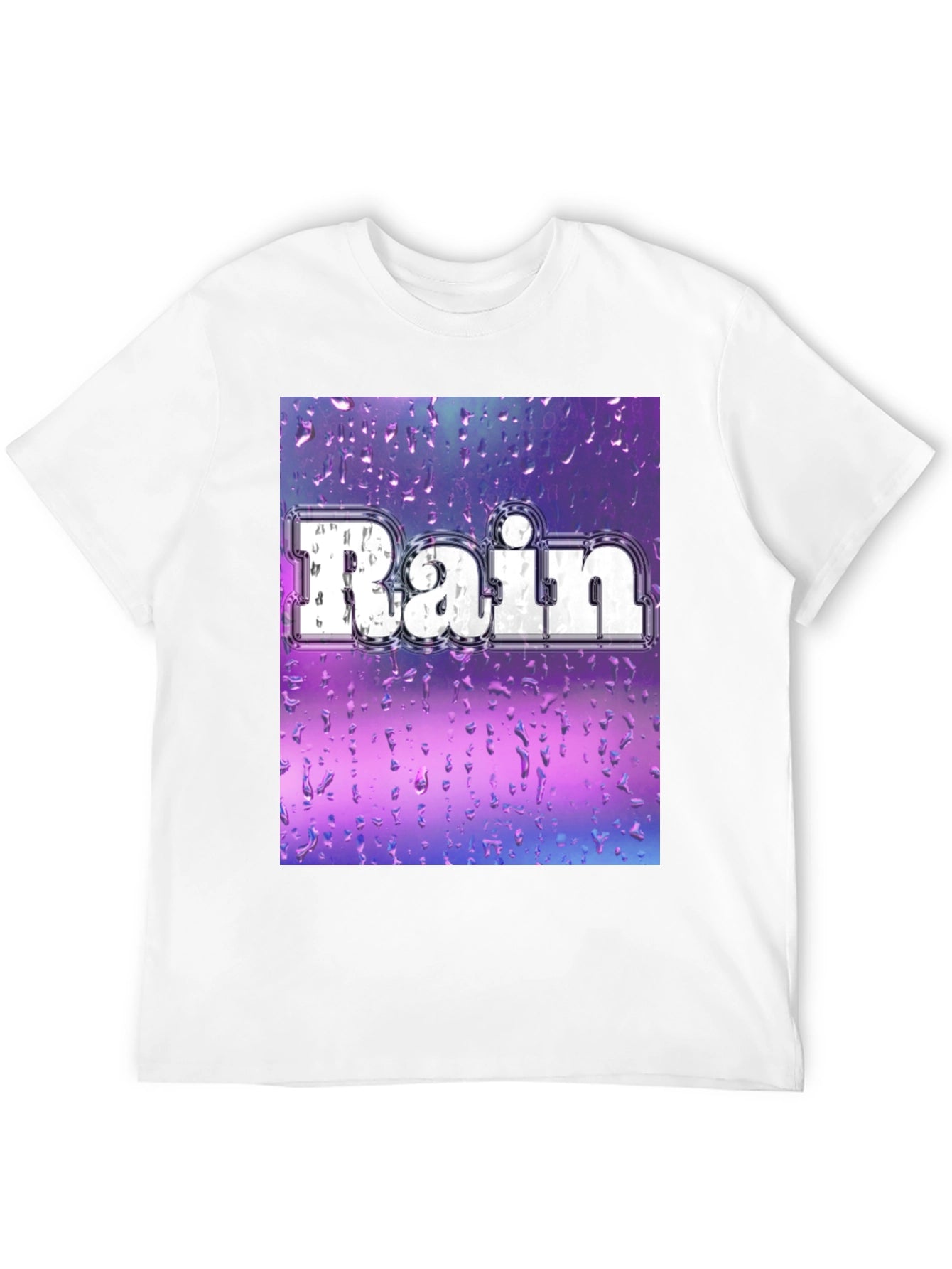 Rain Graphic Tee - Stylish Weather Design