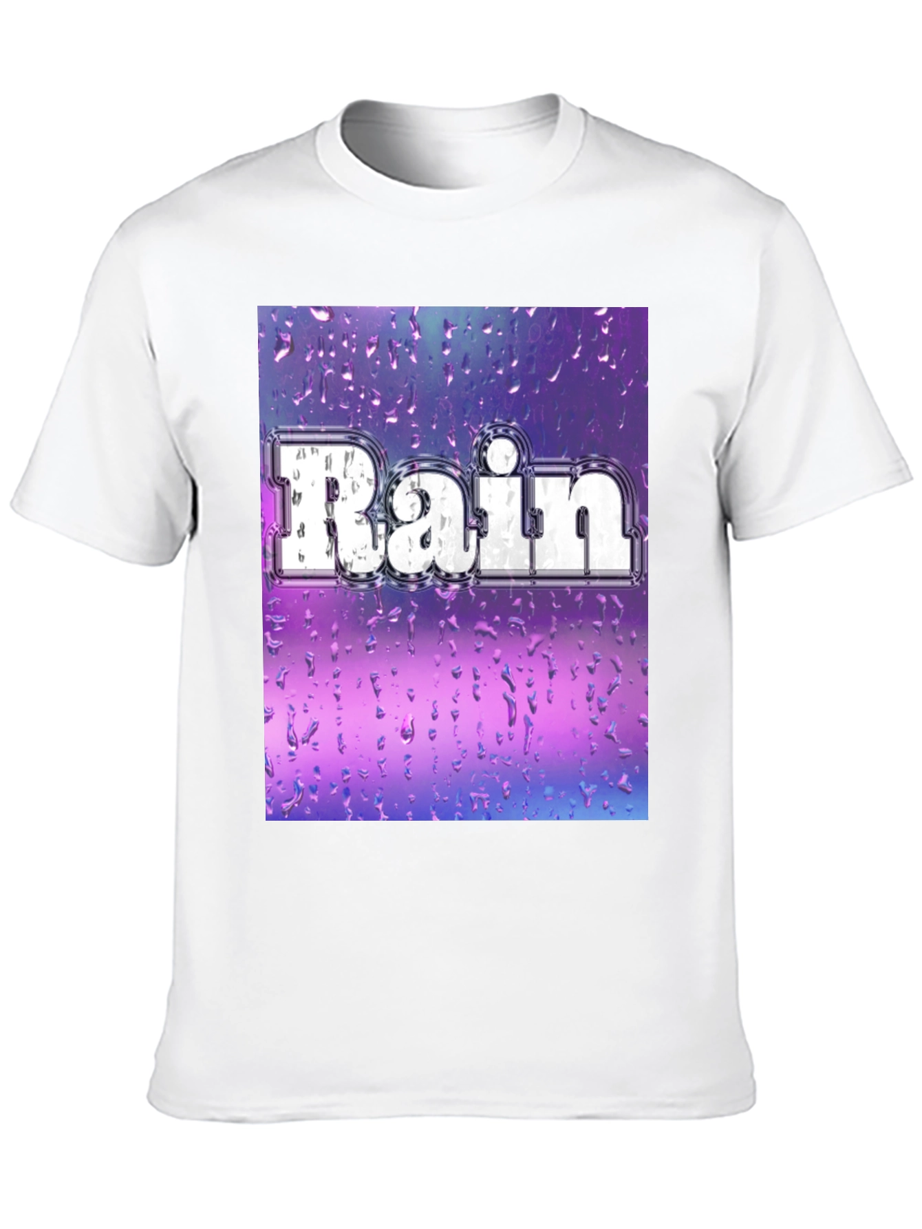 Rain Graphic Tee - Stylish Weather Design
