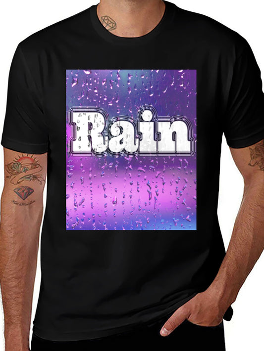 Rain Graphic Tee - Stylish Weather Design