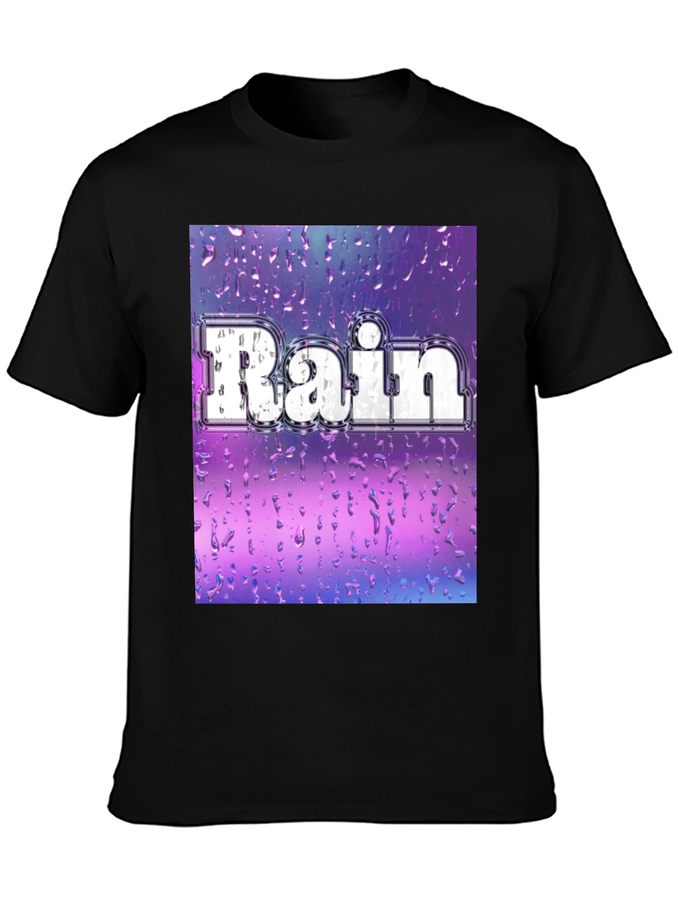 Rain Graphic Tee - Stylish Weather Design