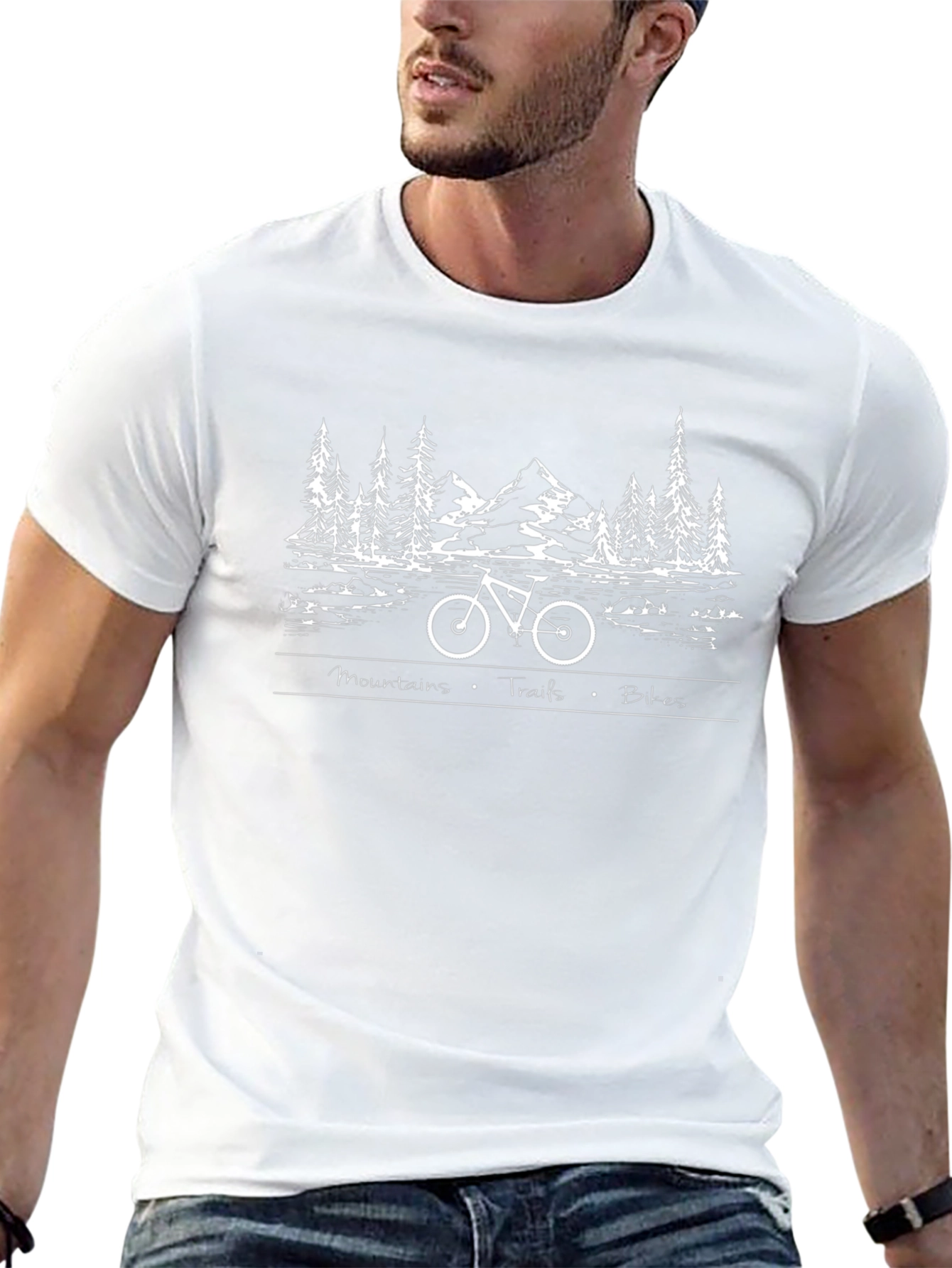 Mountains Trails Bikes Graphic Tee