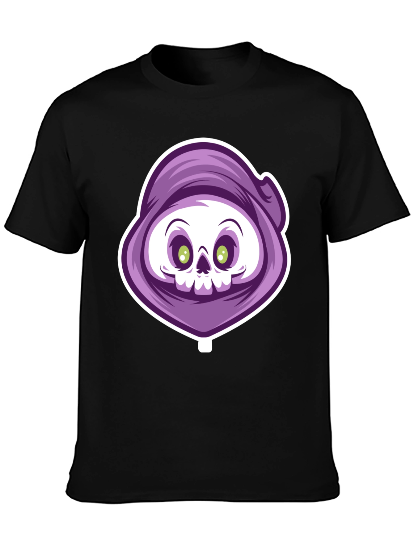 Grim Reaper Cartoon Graphic T-Shirt
