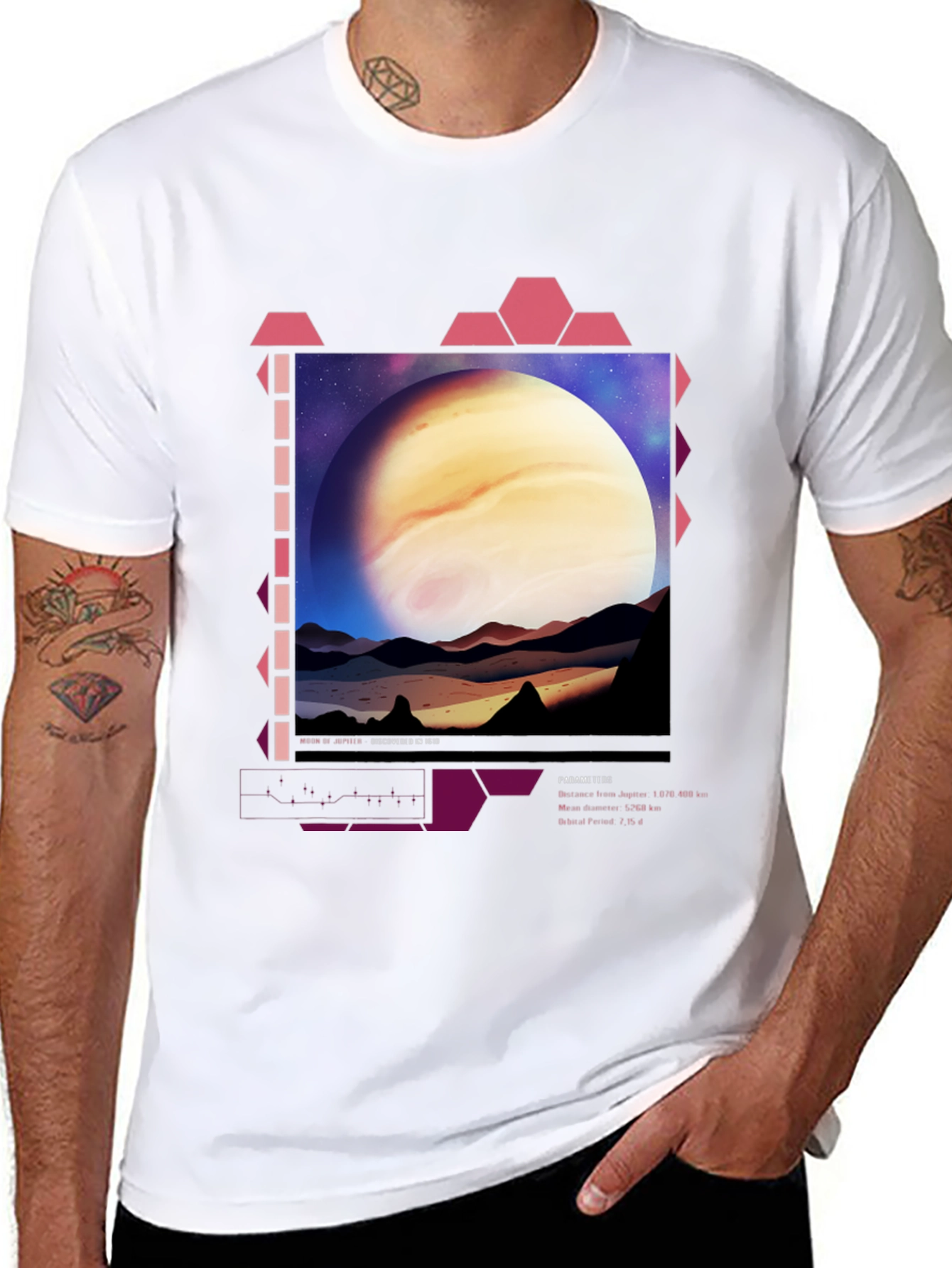 Jupiter Planet Graphic T-Shirt - Space Aesthetic