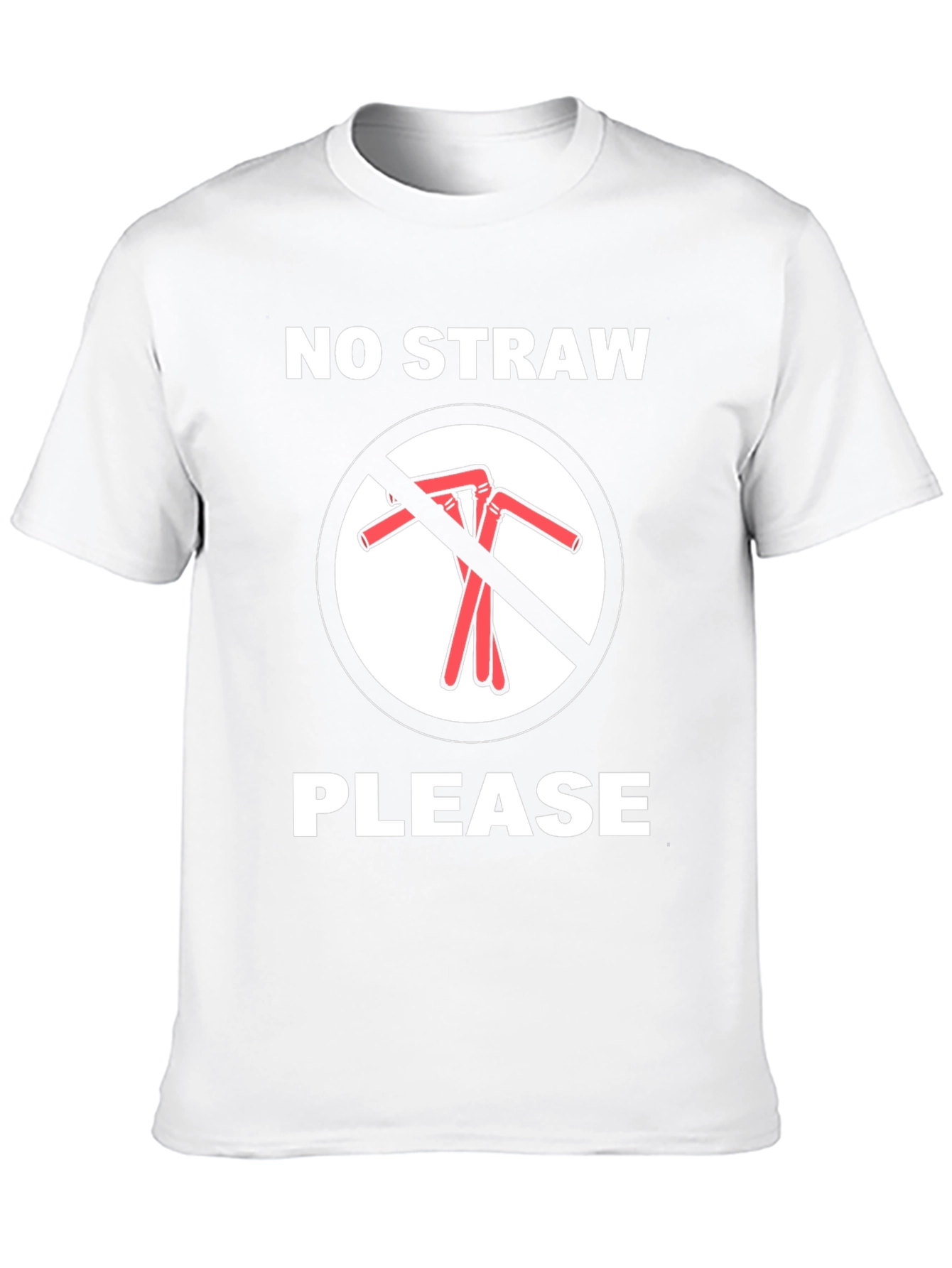 No Straw Please Graphic Tee - Eco Friendly