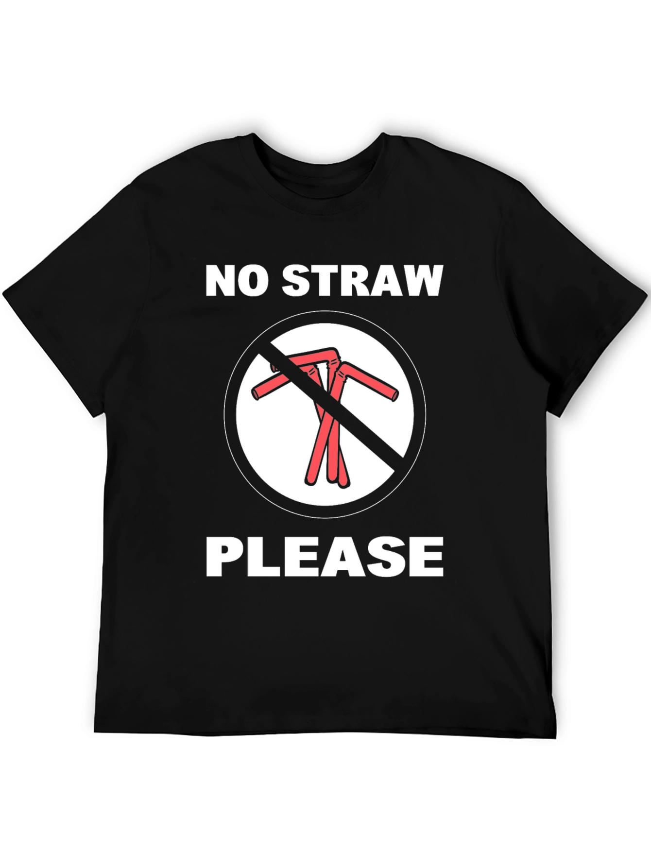 No Straw Please Graphic Tee - Eco Friendly