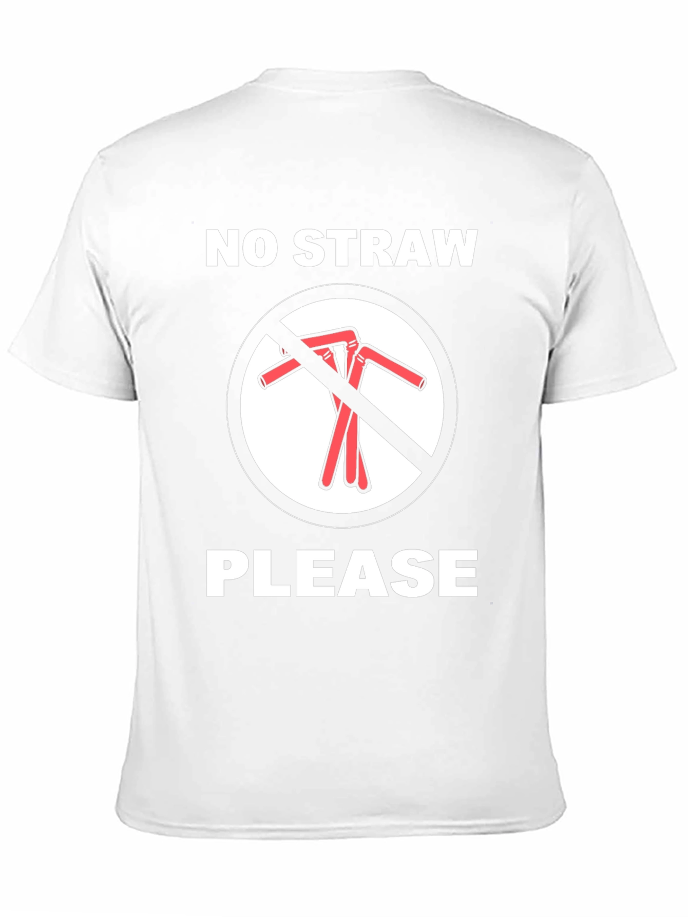 No Straw Please Graphic Tee - Eco Friendly