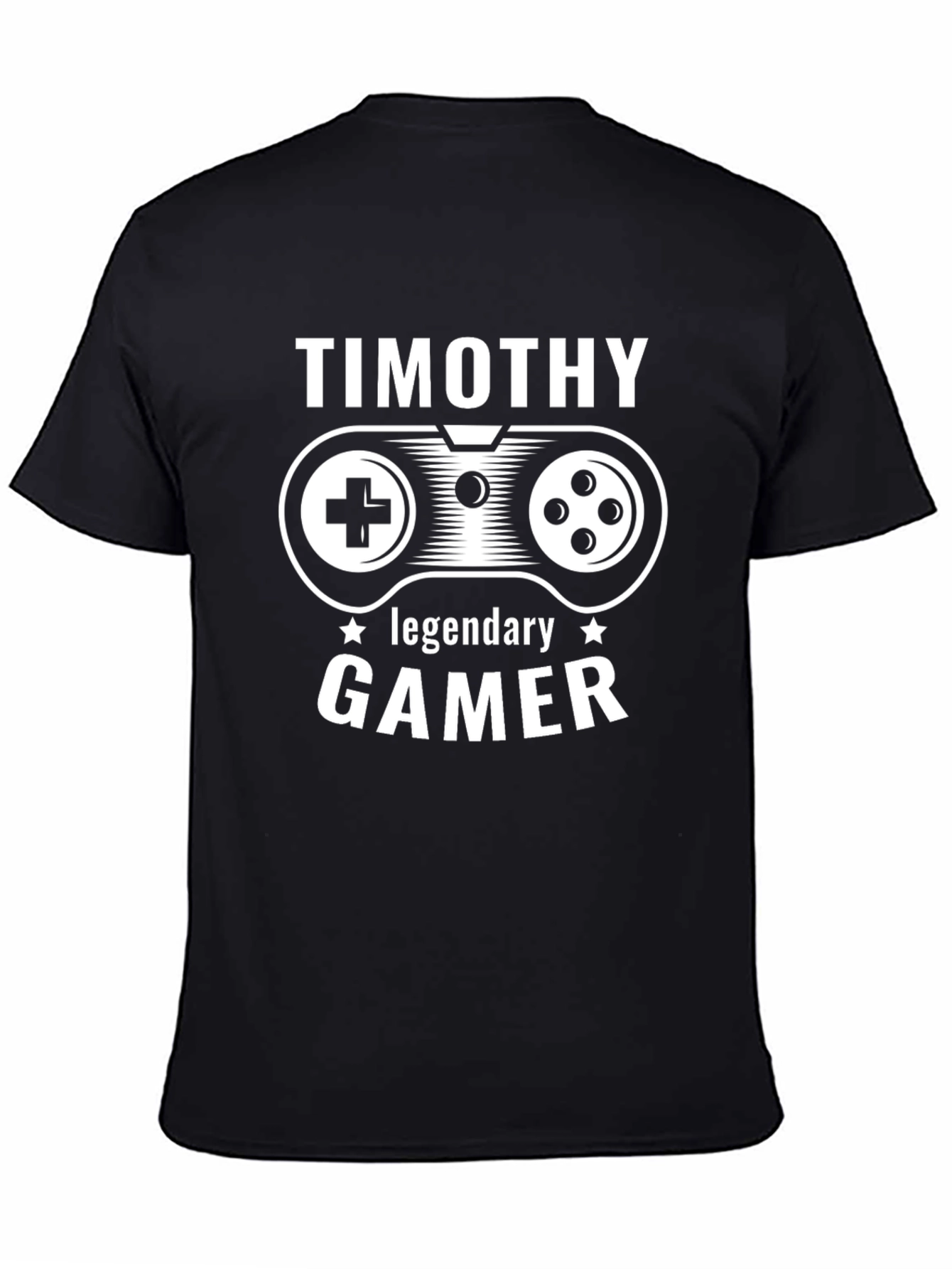 Timothy Legendary Gamer Black T-Shirt
