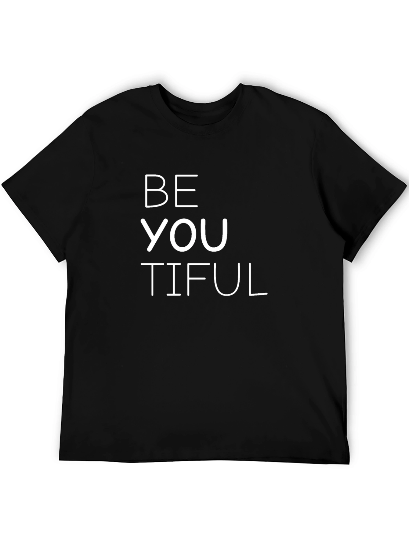 BeYOUtiful Graphic Tee - Black Cotton Blend T-Shirt